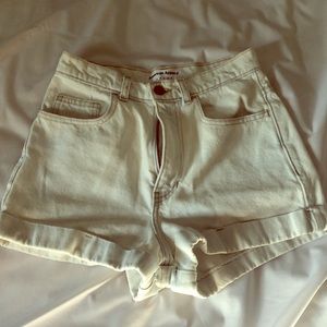 AMERICAN APPAREL - bleach denim shorts